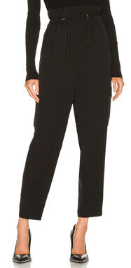 h:ours Black Cargo Pants XS Paperbag Baggy Streetwear Revolve Designer $178 NEW